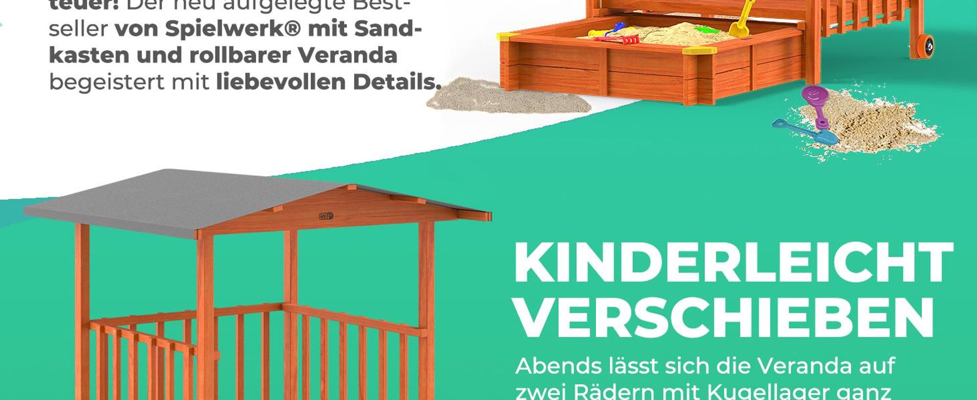 SPIELWERK Sandkasten Merle Sonnendach