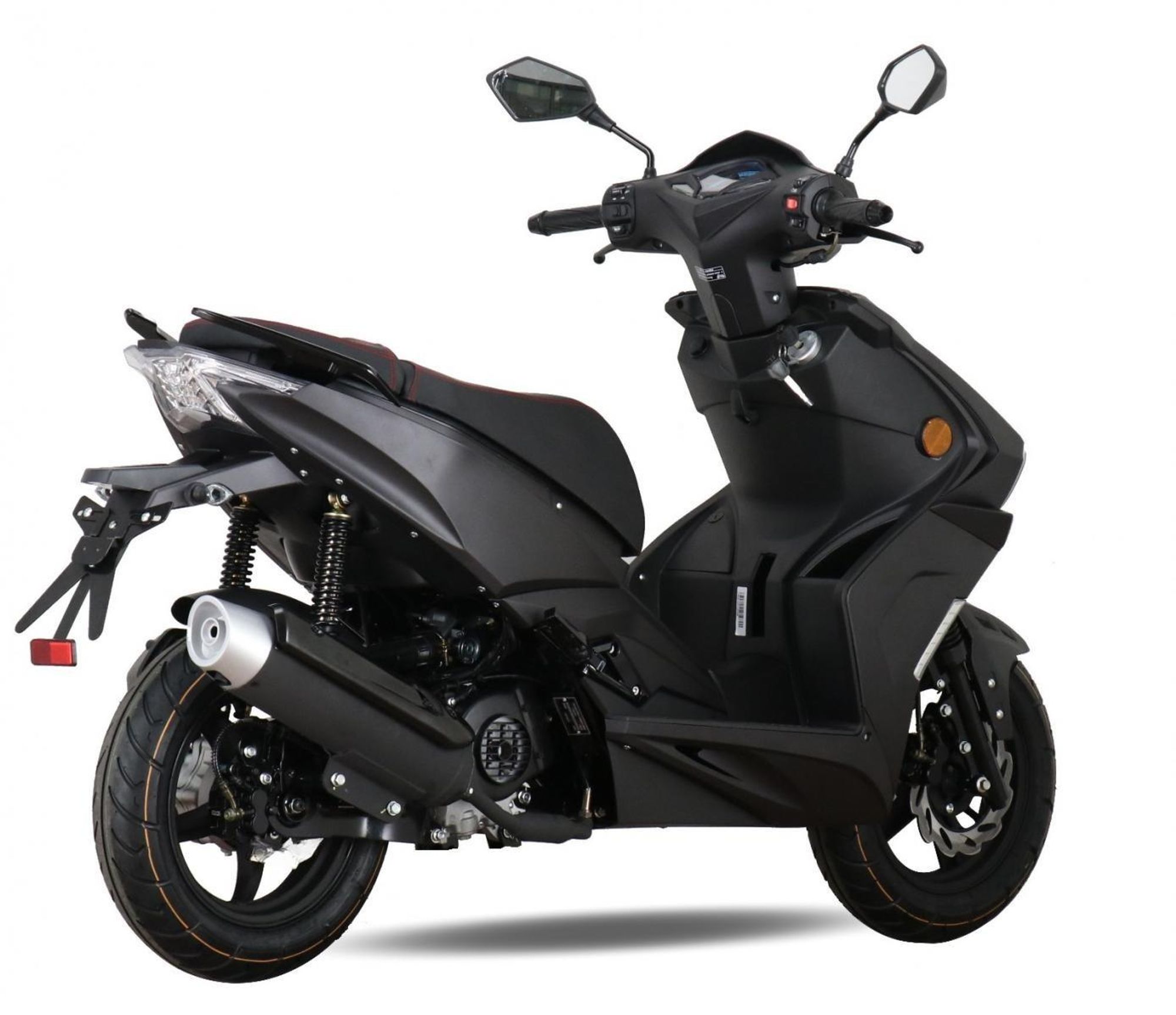 Motorroller Striker 50ccm 25 km/h Euro 5, LED - mattschwarz GT Union