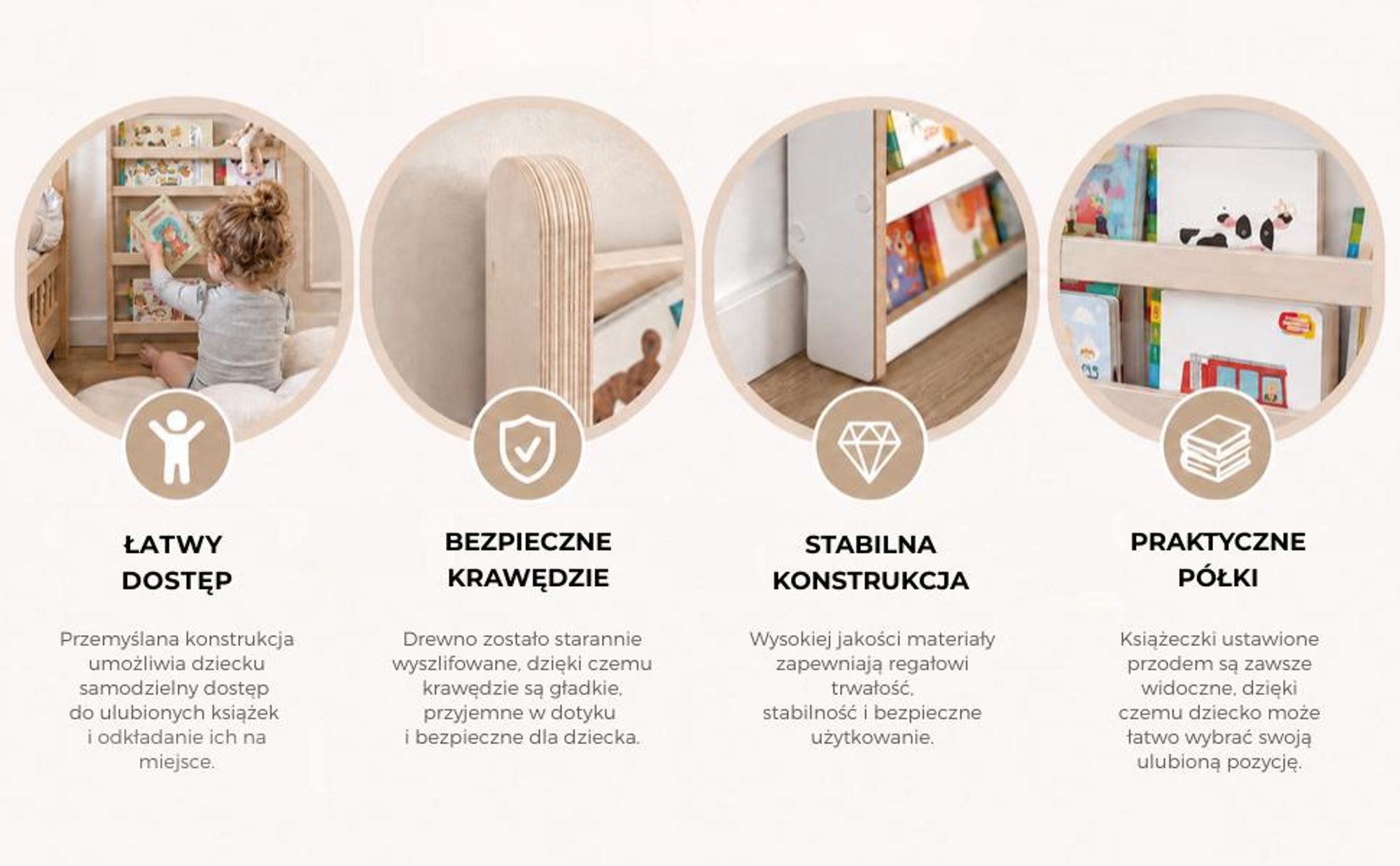 MAMOI® regał dla dzieci, regał do pokoju dziecięcego, półka na książki, półka na książki, półka ścienna dla dzieci, półka na książki dla dzieci