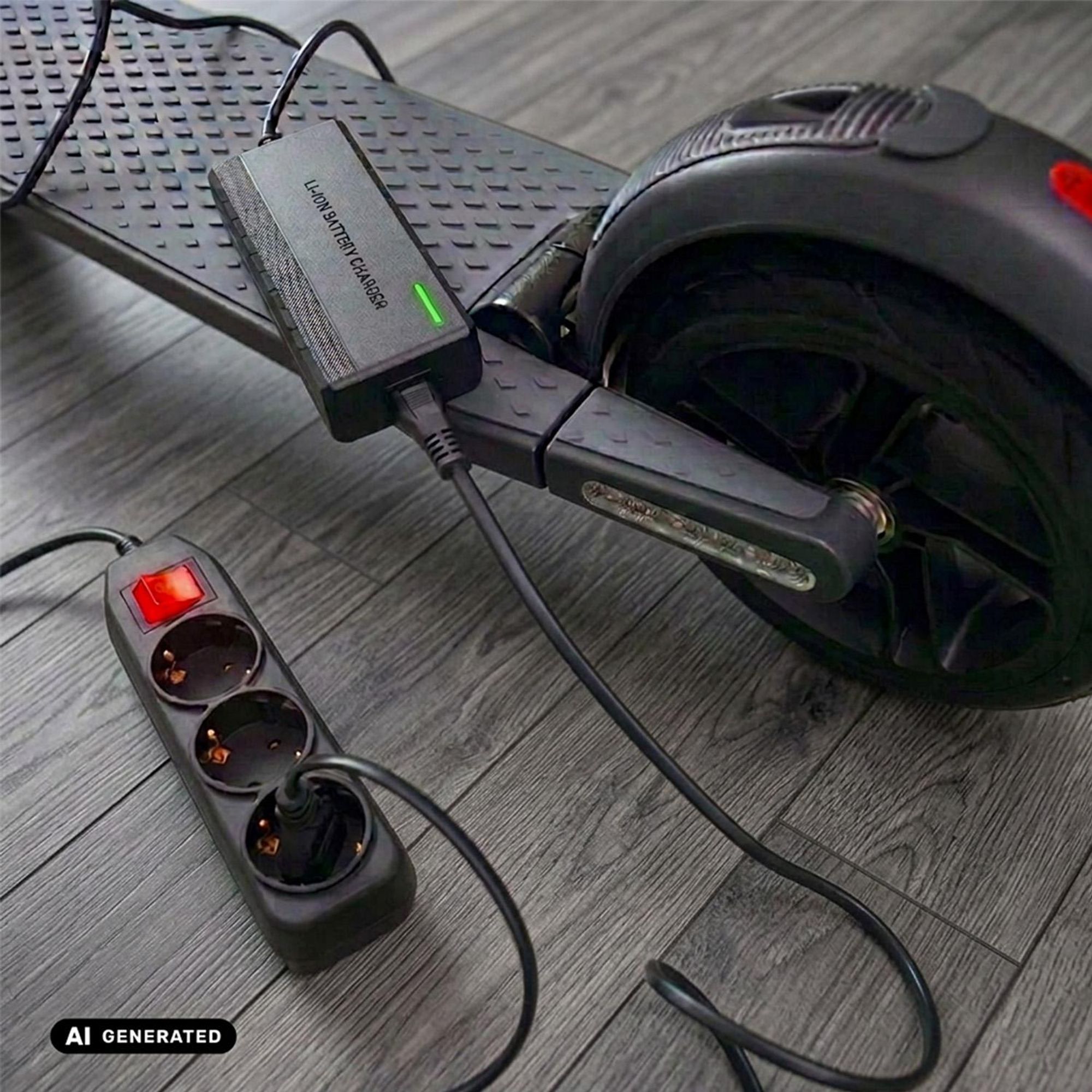 Universelles Ladegerät / Netzteil für E-Scooter 54,6 V DC 2 A, max. 110 W Schnellladung 6 Stecker MCE665 Maclean Energy