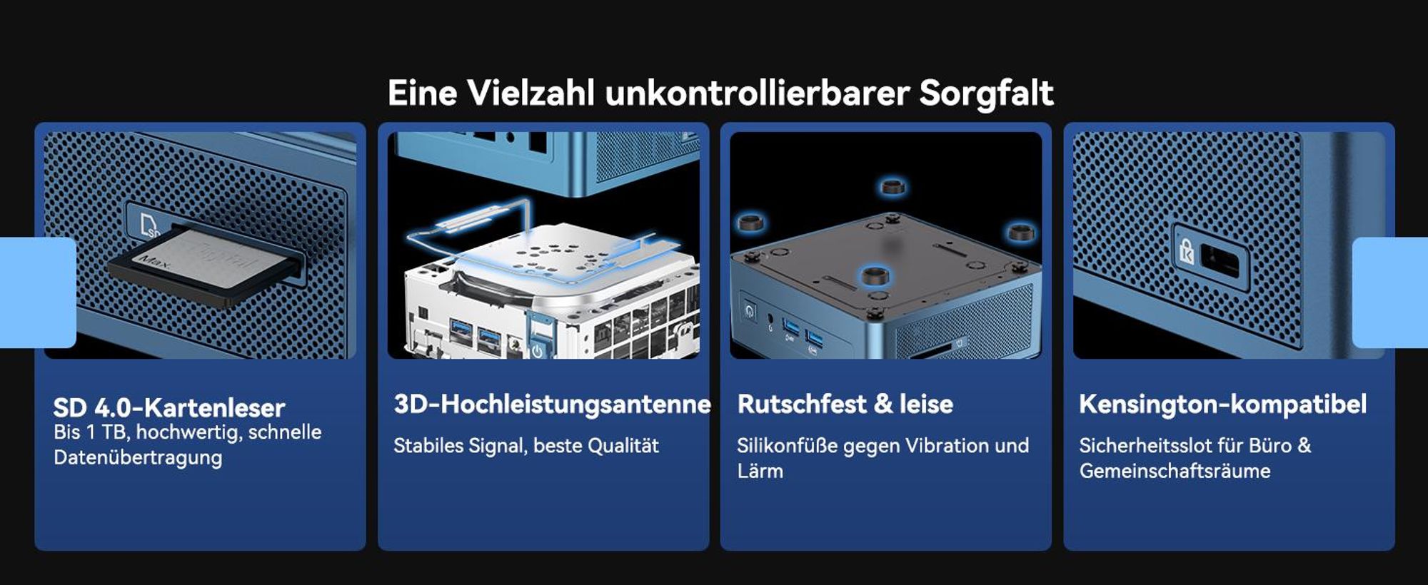 GEEKOM IT13 Mini PC, Intel i5-13600H, 16GB RAM & 1TB SSD, aufrüstbar, 4 Displays bis 8K, 2× USB4, IceBlast-Kühlung, vorinstalliertes System, für Büro