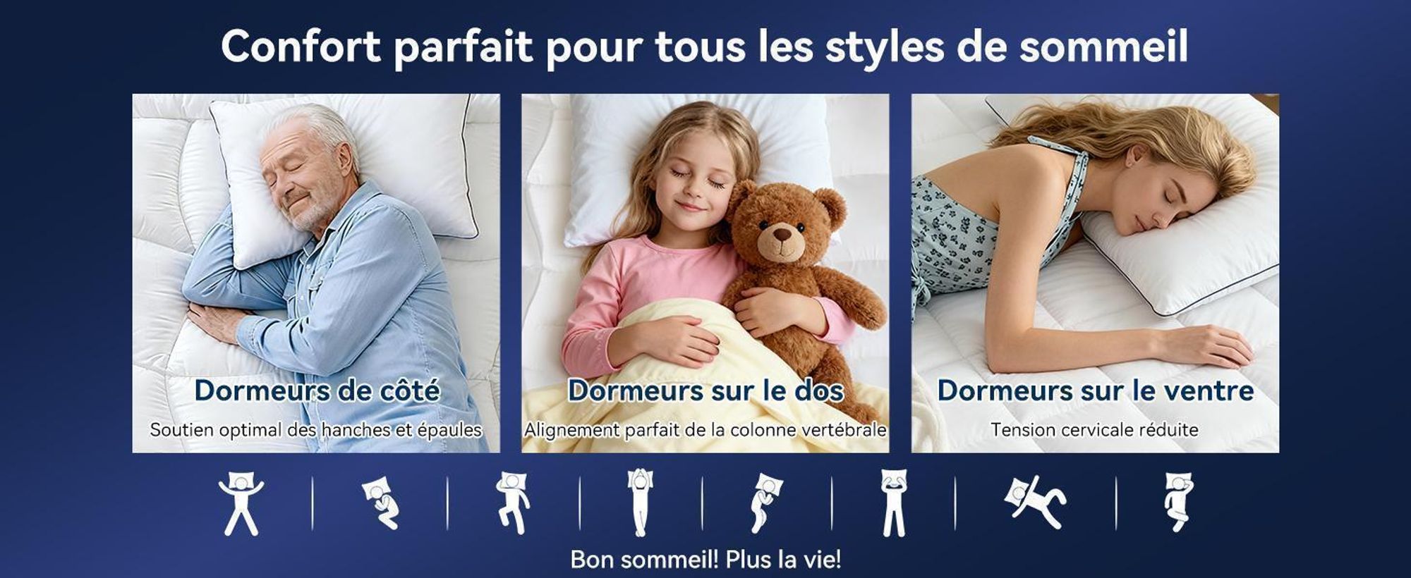 Niceluck-Niceplus Surmatelas 180 x 200 cm, ergonomique, 7 cm d'épaisseur, Mousse viscoélastique, Surmatelas confortable pour le lit