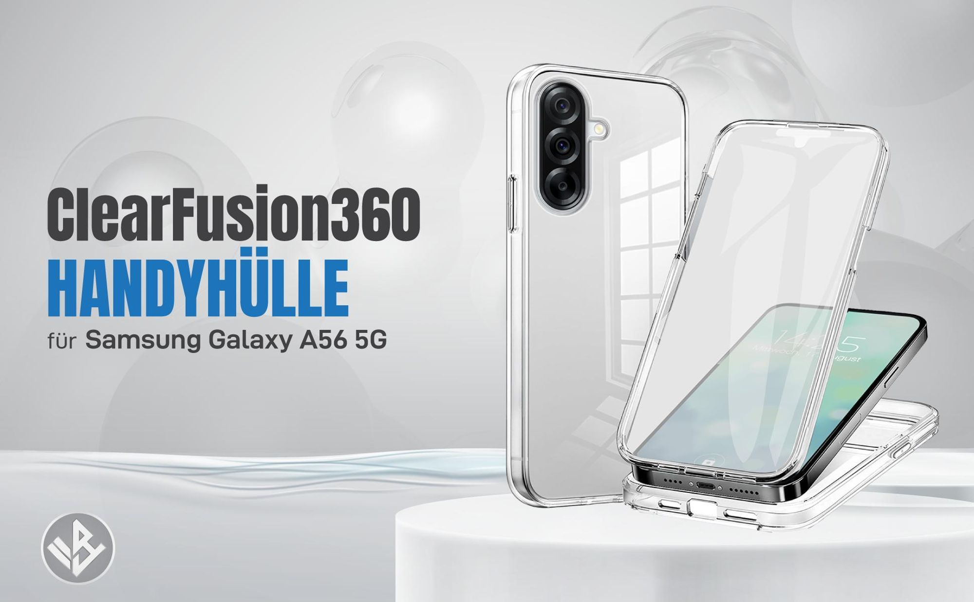 Transparente 360 Grad Hülle für Samsung Galaxy A56 5G mit Kameraschutz