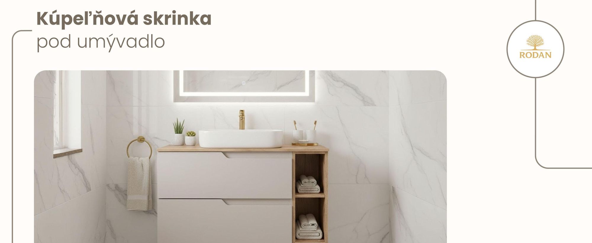 RODAN, moderná skrinka pod umývadlo, skrinka do kúpeľne, kúpeľňový nábytok, kúpeľňová skrinka