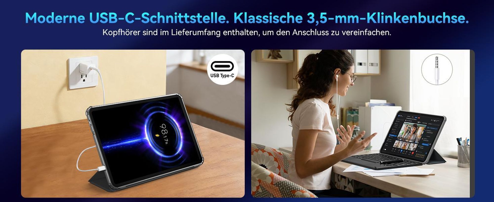 Blackview oscal Tablet mit Tastatu, 13,4" 2K 120Hz Display, 24GB(6+18)+256GB, Android 16, 4G SIM, 8300mAh, 16+8MP Kamera, Slim 0,79cm/750g, All-in-one