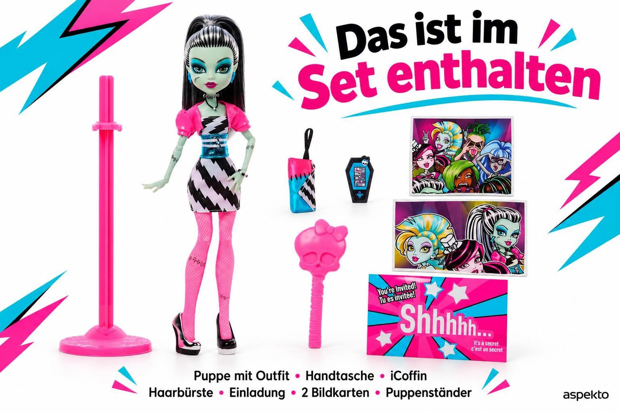 Monster High Dawn of the Dance Frankie Stein Puppe mit Zubehör JKM46