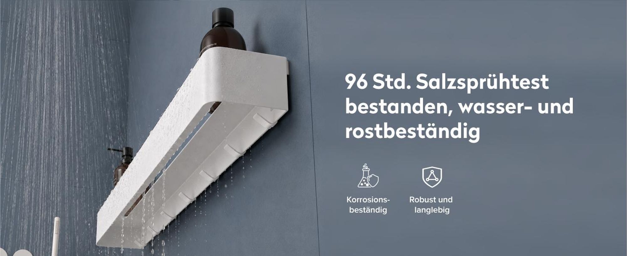 doporro Wandgarderobe mit Ablage, Garderobenleiste 80 cm mit 8 Garderobenhaken, Kleiderhaken Wand ohne Bohren Weiß Reglo-05