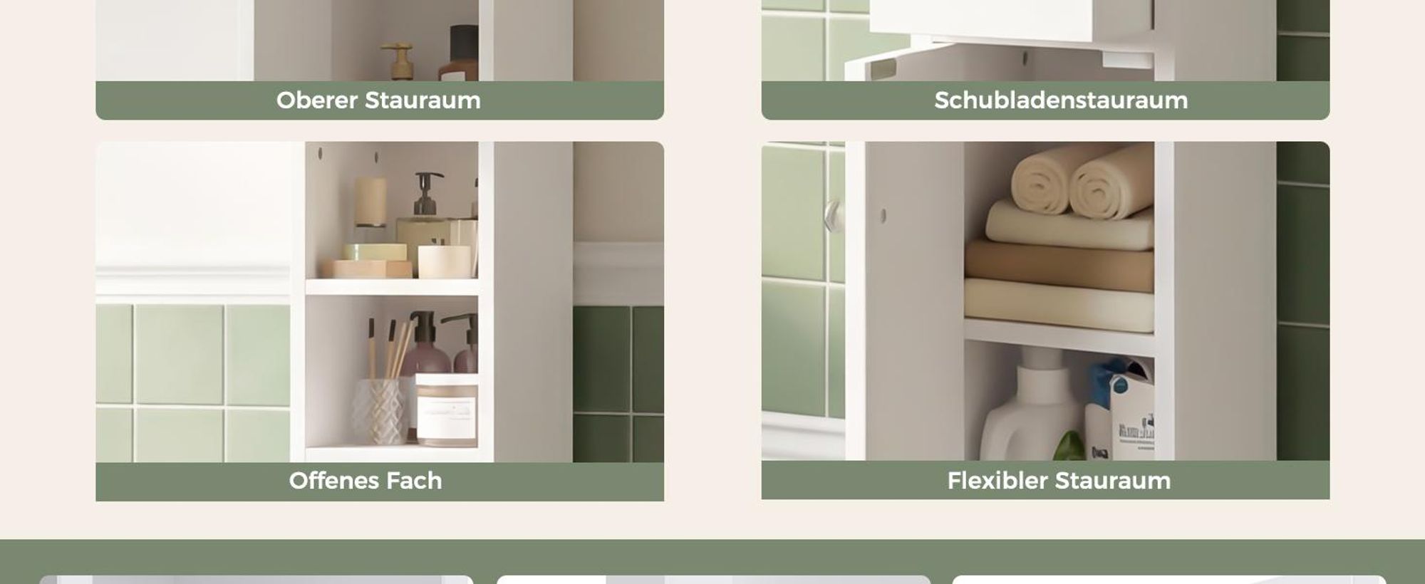 Mondeer Badezimmer Hochschrank Schmaler Standschrank mit verstellbaren Böden, Schublade & offenen Fächern für Kleine Räume, 20 x 20 x 180 cm Weiß