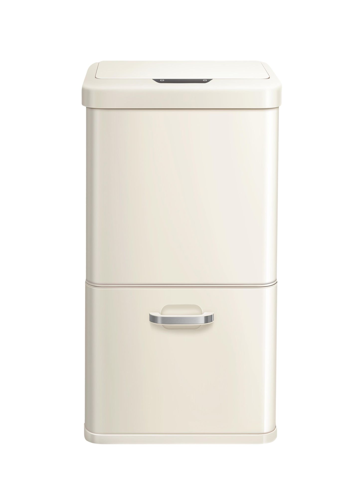EKO - Vintage Sensor Bin 32+18 liter - Steel Plastic - Vanille Cream