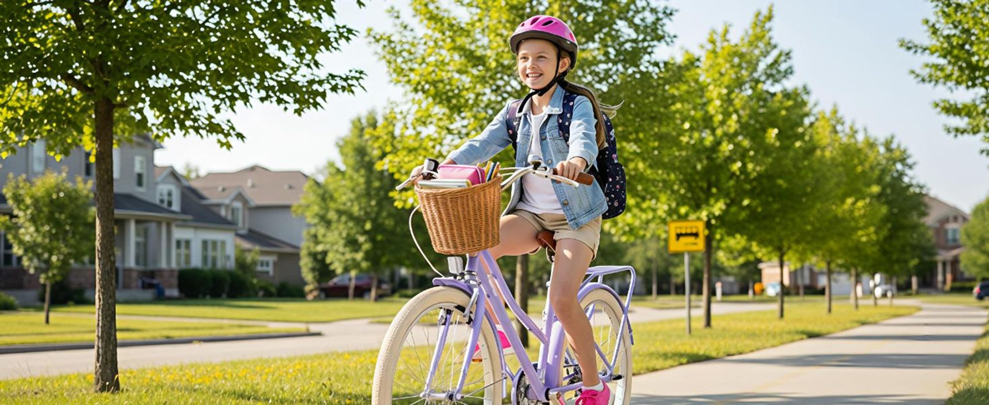 Mädchen Kinderfahrrad 20/24 Zoll, 7-Gang Shimano, V-Bremsen, Weidenkorb, Prinzessinnen Stil