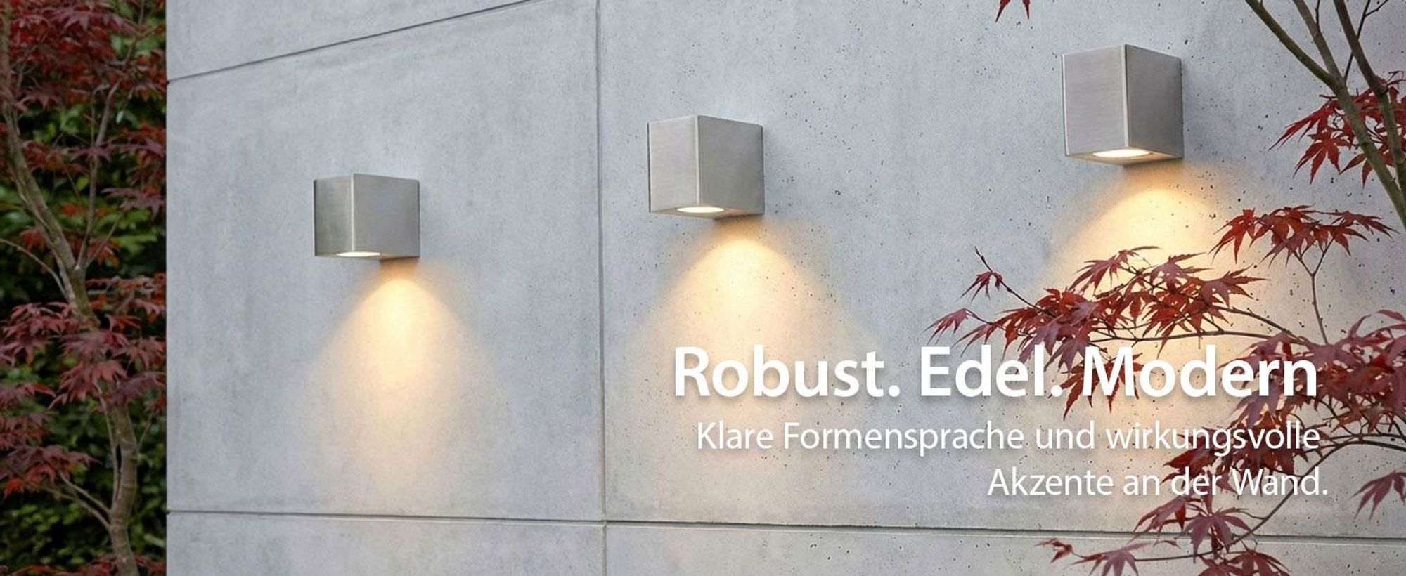 Maxkomfort Außenleuchte Wand 1268-SN1 1x GU10 IP44 Aluminium in Edelstahl Optik