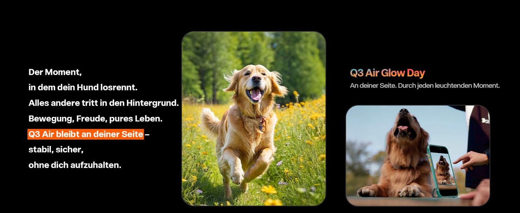 TORRAS Ostand Q3 Air für iPhone 17 Pro Hülle mit echtem Airbags Doppelter Schutz (360° Magnetischer Robust Ständer) Matt Handyhülle Blau