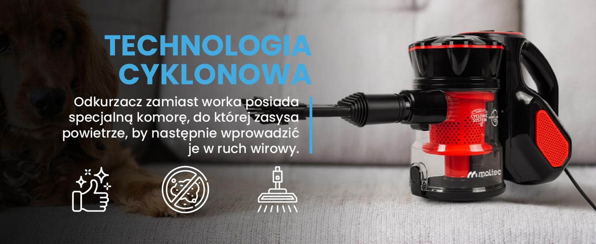 Odkurzacz MalTec VERTICAL TURBO CYCLONE 5w1