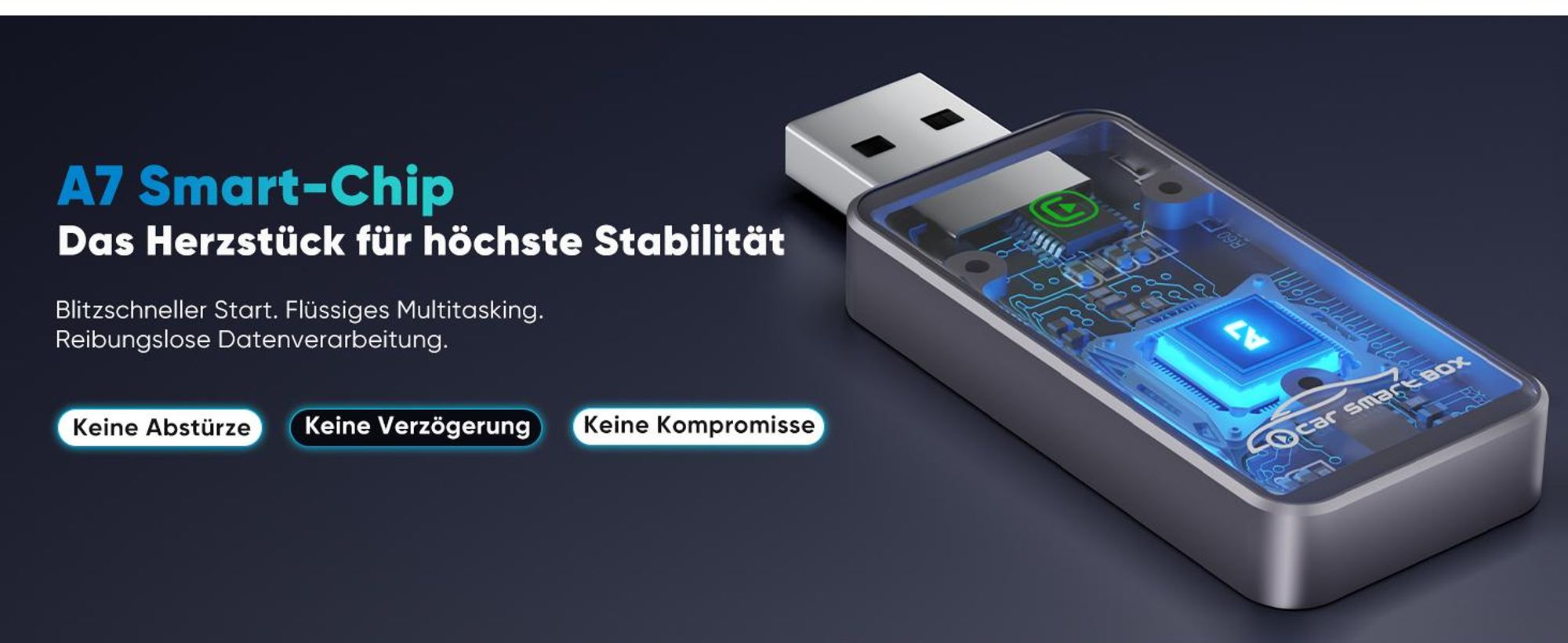 Salcar Kabelloser CarPlay Adapter Wireless für iPhone iOS 10+ & mit eingebautem Auto Carplay