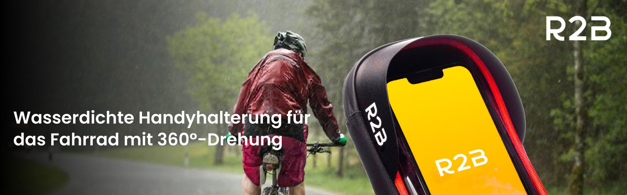 R2B Handyhalterung Fahrrad Wasserdicht - Universal fahrrad Handyhalterung, Handyhalter fahrrad für Mountainbikes, Motorräder und Motorroller