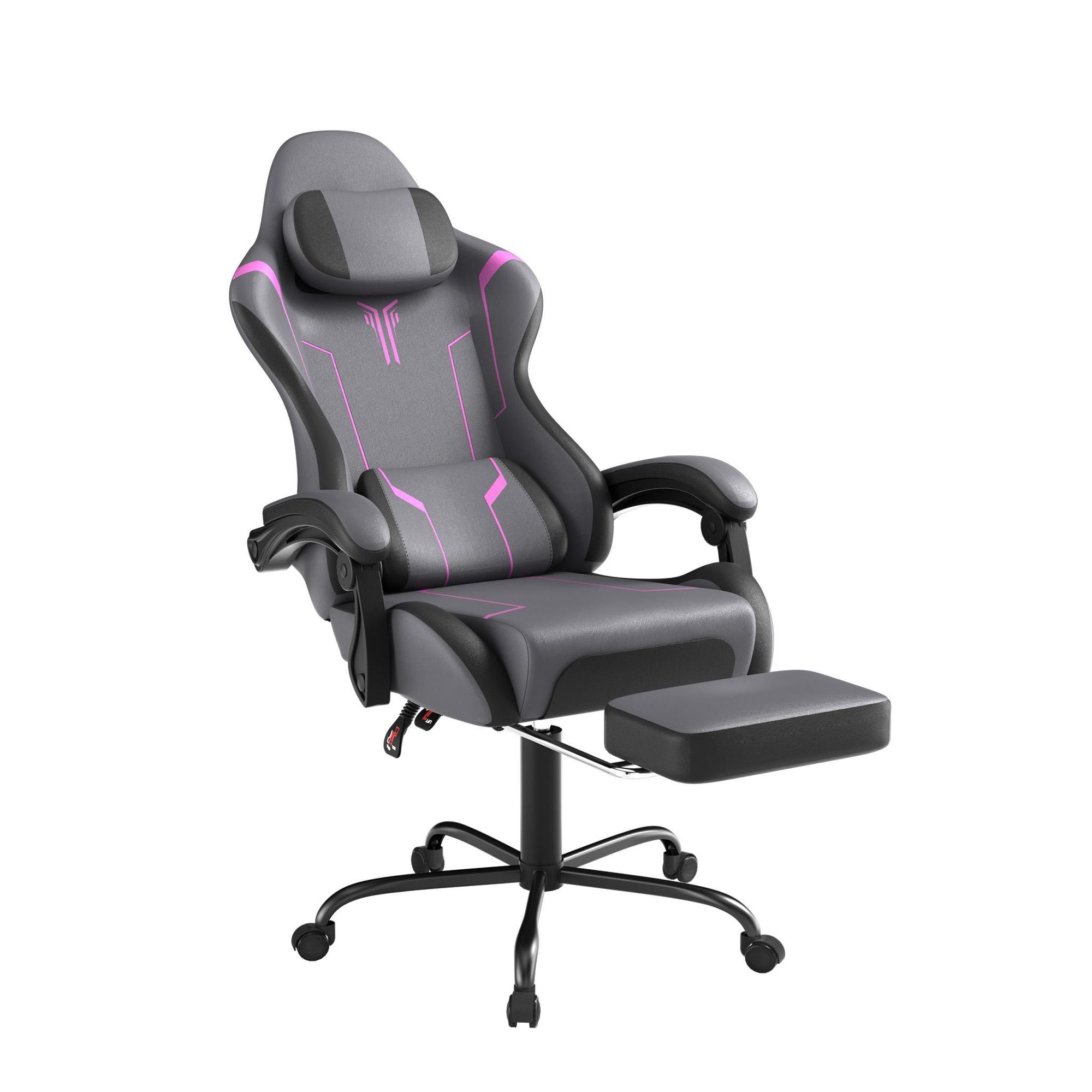 KRZESŁO GAMINGOWE ROSEJANE – Ergonomiczne krzesło do gier z funkcją masażu i podnóżkiem, regulowane oparcie (90°-135°), fotel gamingowy z poduszkami pod głowę i lędźwi, kolor zielony