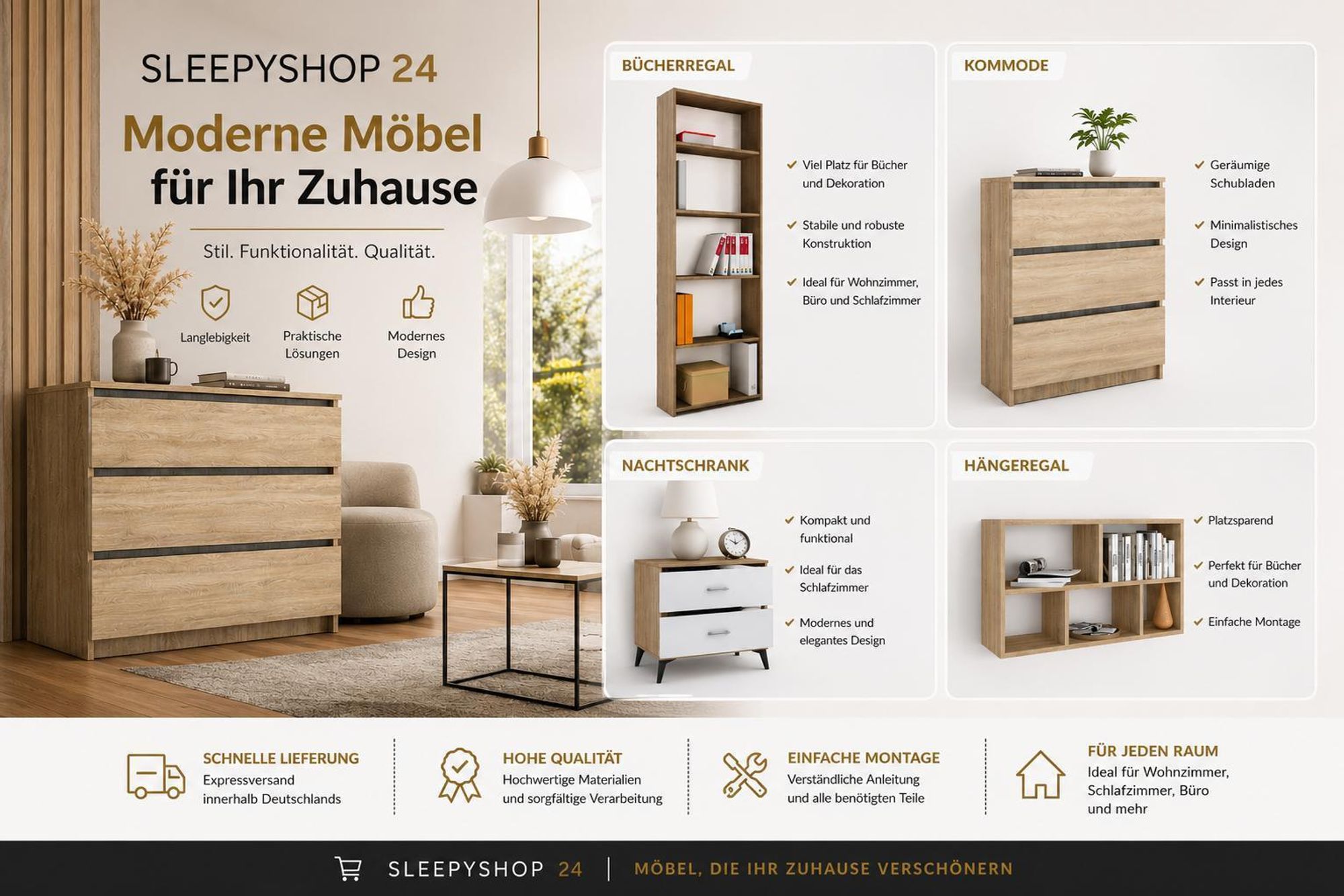 Moderne und preiswerte Möbel