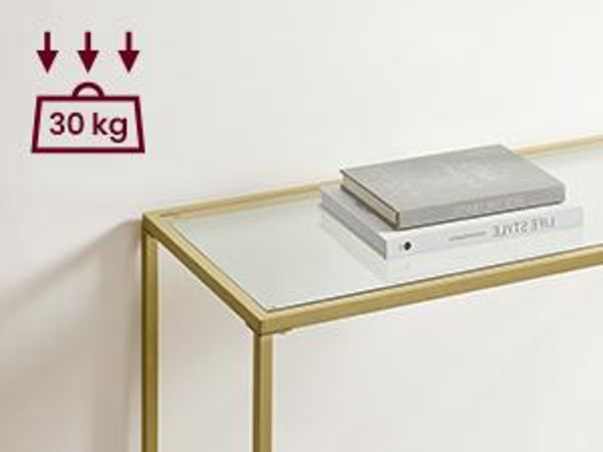 VASAGLE Konsolentisch Beistelltisch, 100 x 35 x 80 cm modern Sofatisch
