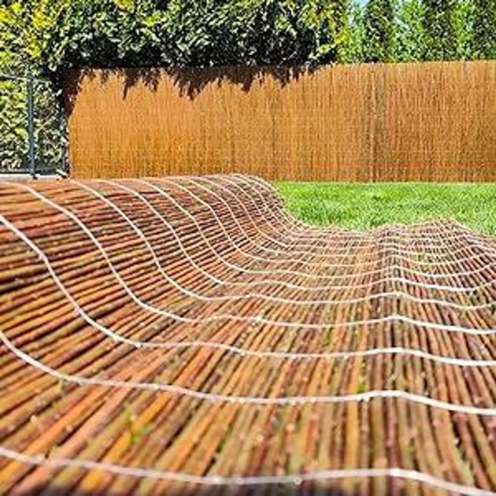 Weidenmatte 200 x 300 cm Gartenzaun Balkon Weidenzaun Zaun Windschutz & Sonnenschutz Balkonverkleidung Wetterfest Sichtschutzzaun Sichtschutzmatte