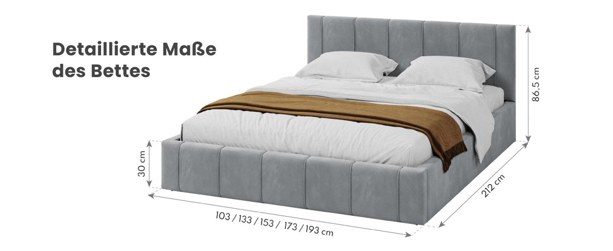 FDM Bett FLORIDA Trinity 120x200 cm Polsterbett mit Lattenrost aus Metall Bettkasten Stauraumbett Samt  dunkelgrün