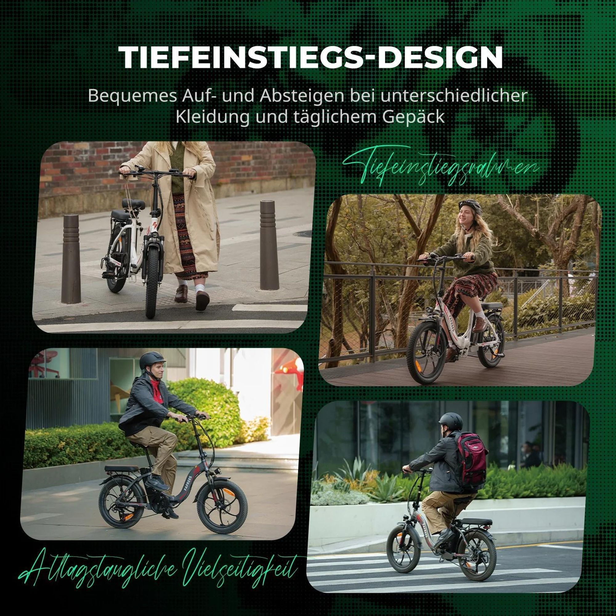 FAFREES F20 City e-bikes - Motor 250W Akku 36V18Ah 20'' Scheibenbremsen - Schwarz