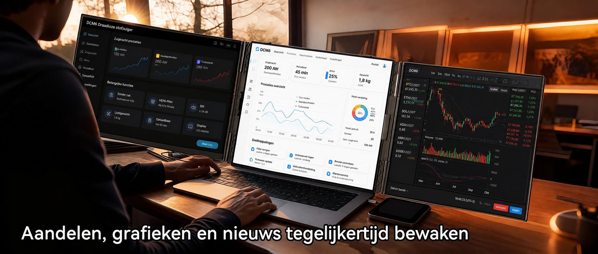 Blackview Draagbaar Scherm DCM6, 14 inch, Dubbel scherm laptopmonitor, ultradun, FHD, geschikt voor laptops van 13,3" tot 17,3", 180° draaibaar, compatibel met Windows/Mac/Android