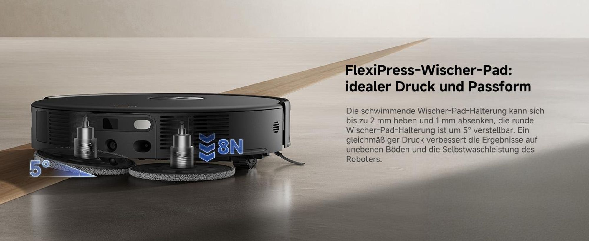 MOVA P50s Ultra Saug- und Wischroboter 24.000 Pa, Auto-Absaugstation, StepMaster, Dual-LiDAR, mit 1L Extra Reinigungsflüssigkeit