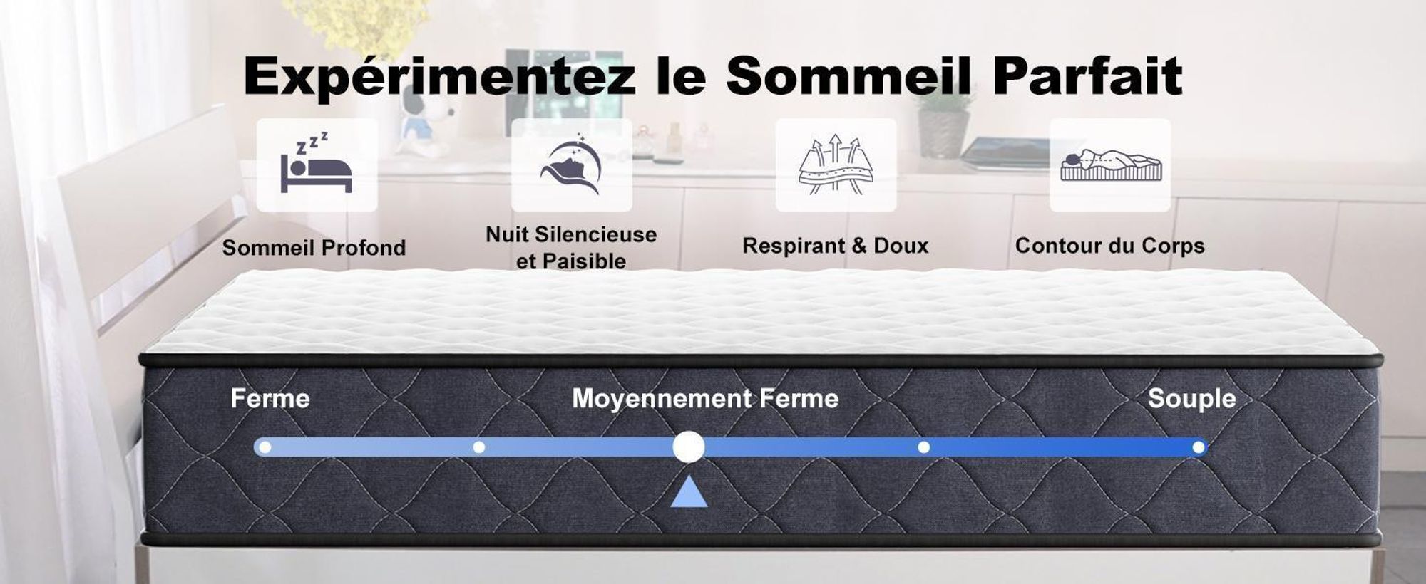 DEWINNER Matratze 140 x 200 cm | 30 cm | Memory-Schaum | Matratze für 2 Personen | Bettmatratze für Erwachsene und Kinder | mittlere Festigkeit
