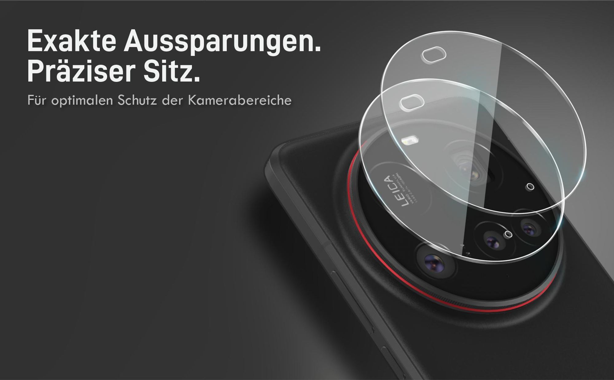 Viererpack Kamera und Displaygläser - Resistent gegen Fingerabdrücke