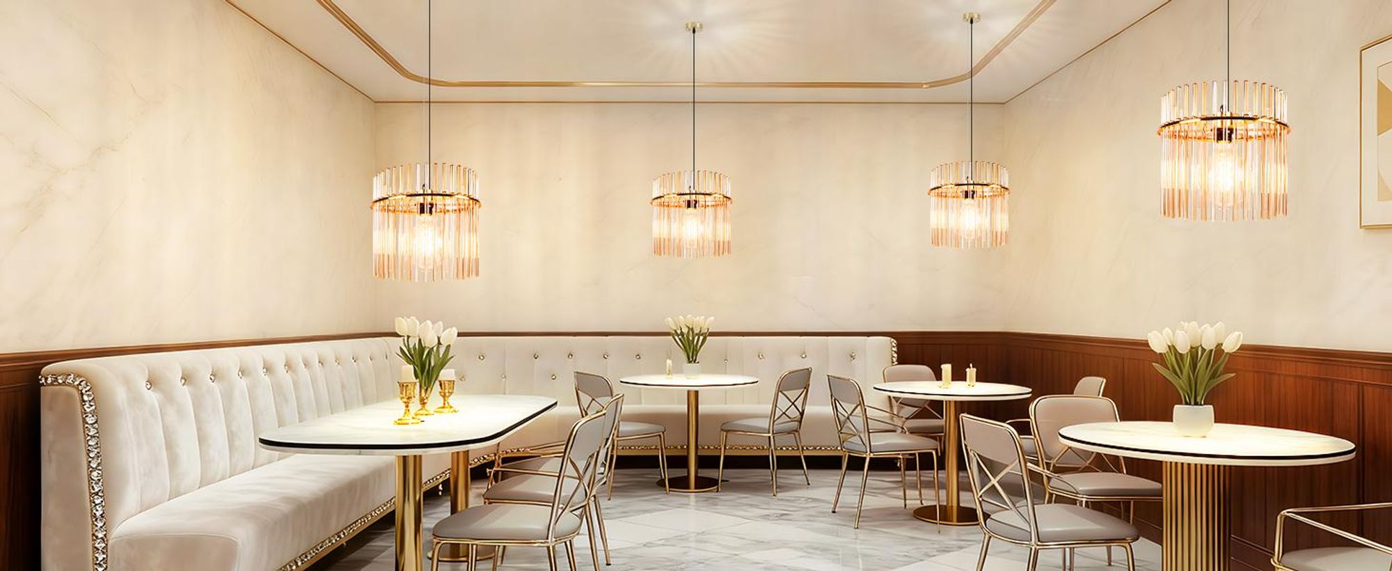 ZMH luce a sospensione 1 fiamma tavolo da pranzo luce a sospensione - lampada a sospensione E27 paralume in vetro Ø 30 cm tavolo da pranzo lampada a sospensione oro retrò per sala da pranzo caffè bar cucina soggiorno (senza lampadina)