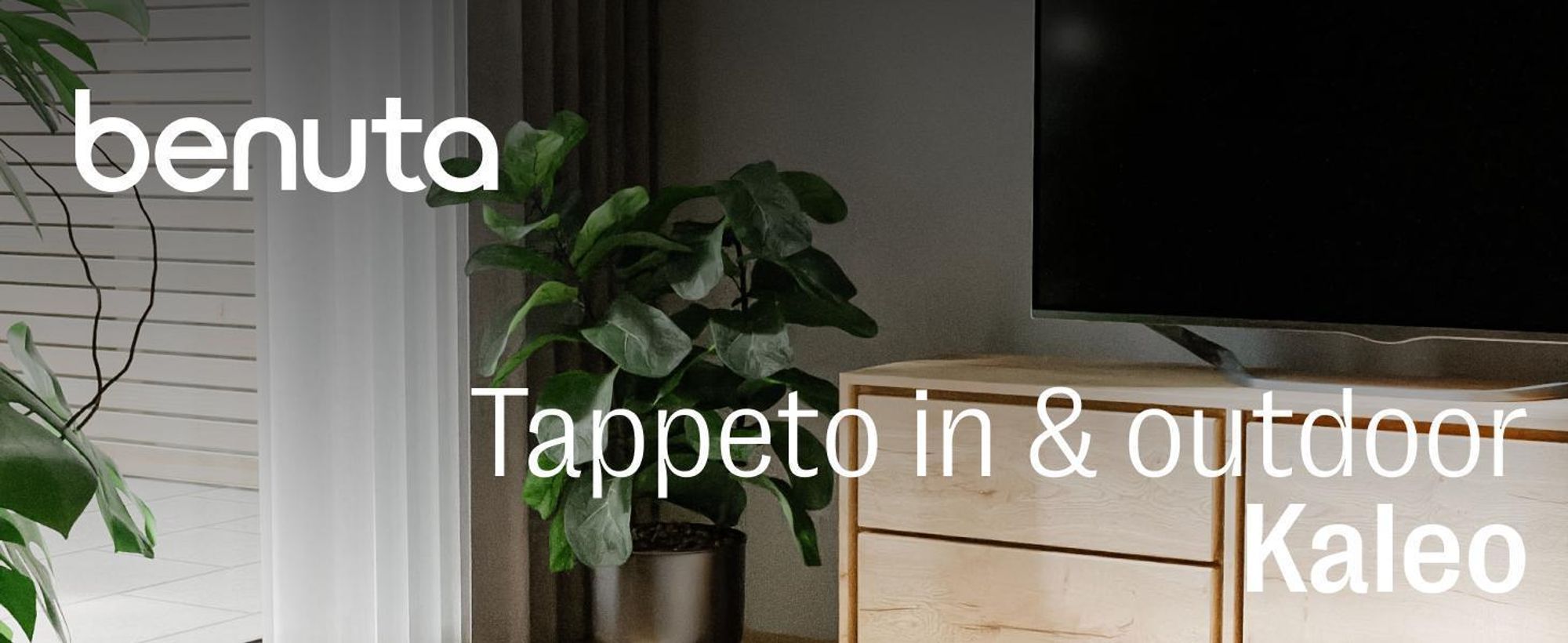 benuta tappeto da interno ed esterno Kaleo Crema/Beige 70x200 cm tappeto soggiorno tappeto da esterno passatoia moderno pelo corto scandinavo