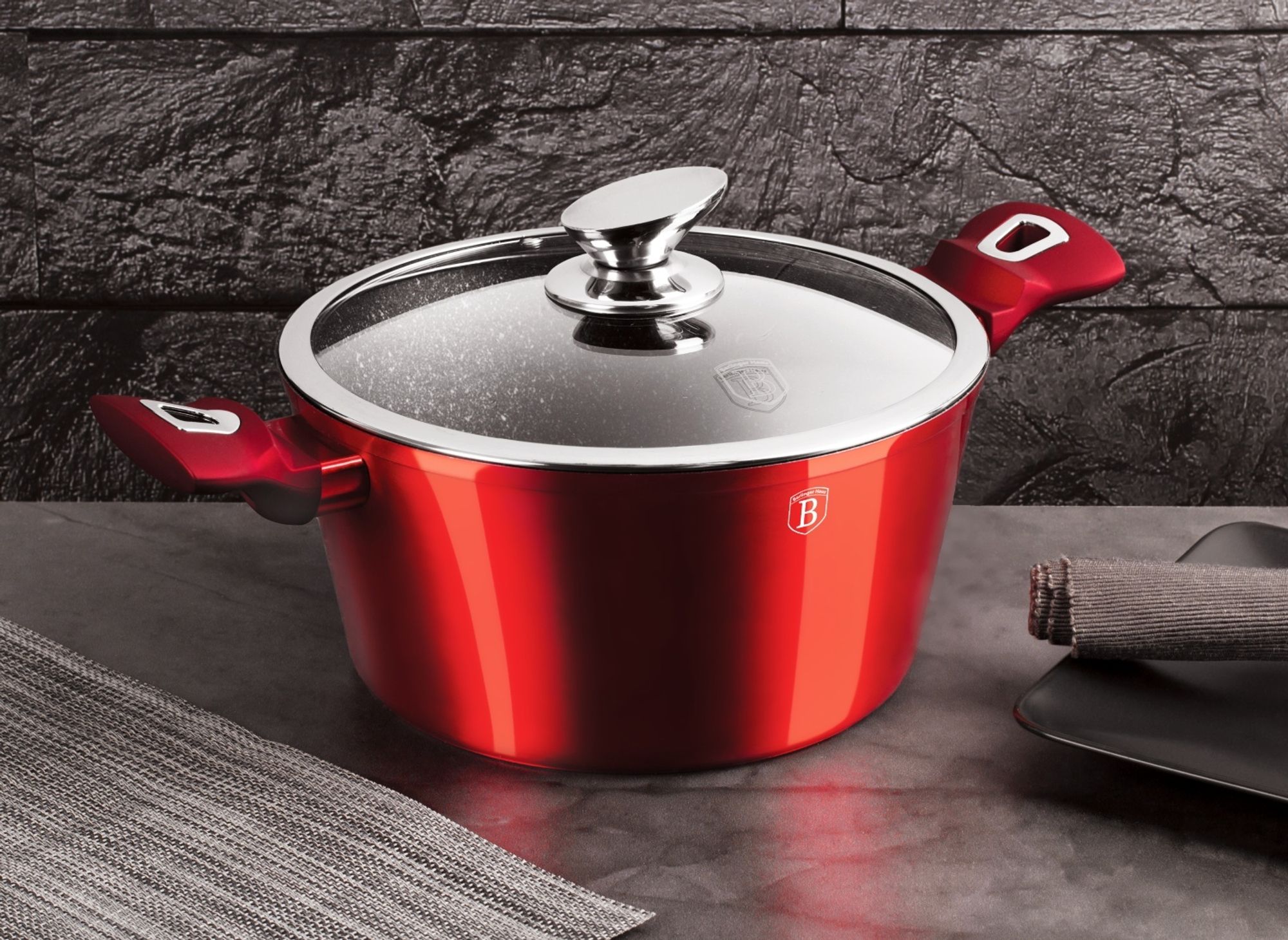 Berlinger Haus Granitbräter BH-6192 30 cm Burgundy