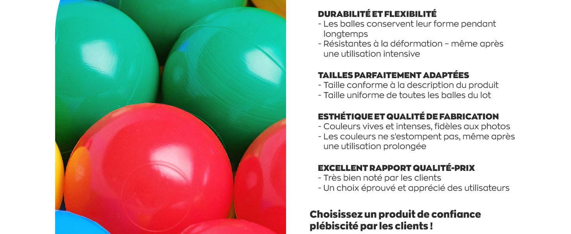 MISIOO Balles pour bain de balles - Balles multicolores pour bain de balles - Balles Ø 6 cm - Balles en plastique fabriquées en 100% LDPE - Jouets bébé - 100 pièces - Mélange