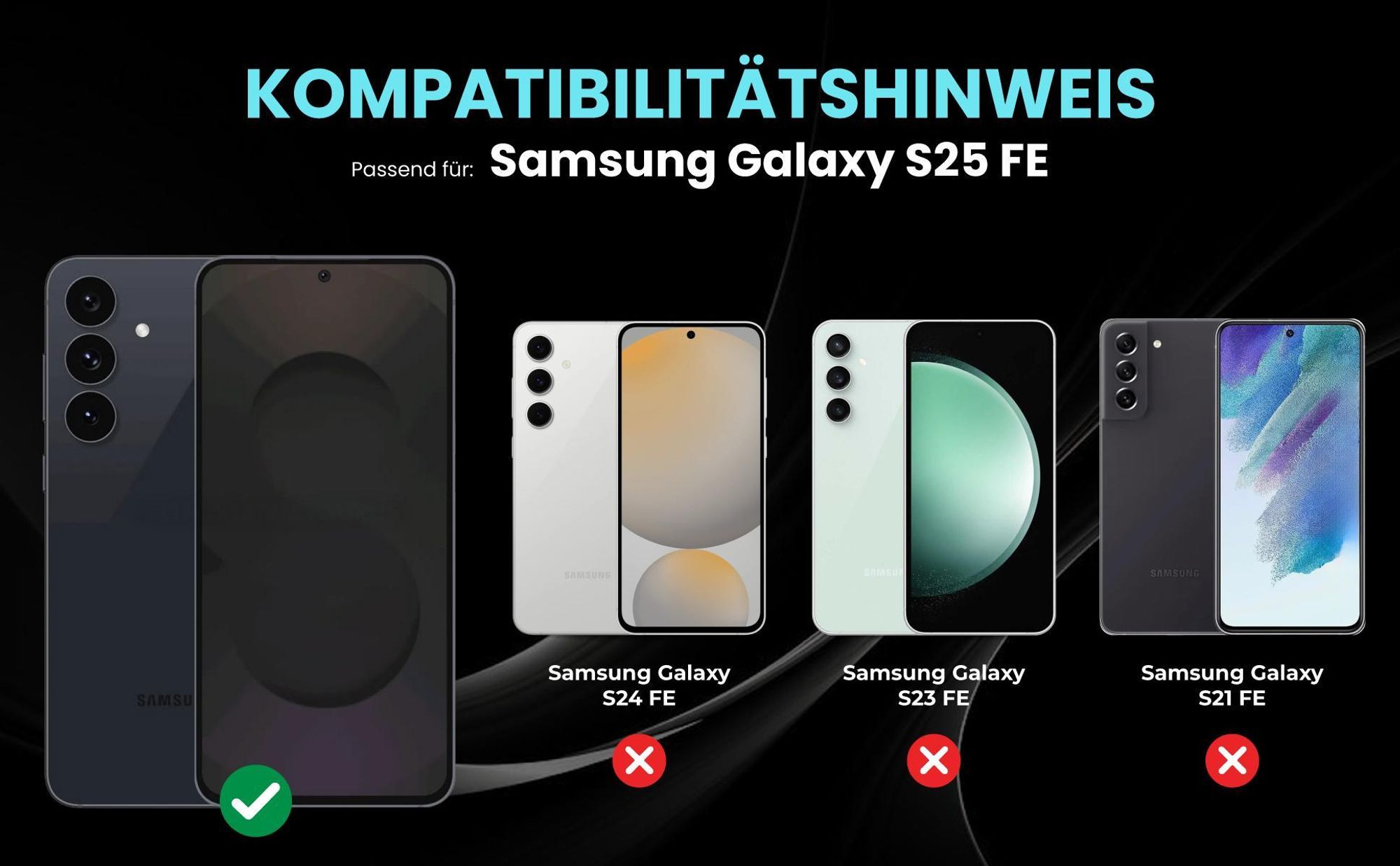 Kompatibilitätshinweise Hülle für Samsung Galaxy S25 FE