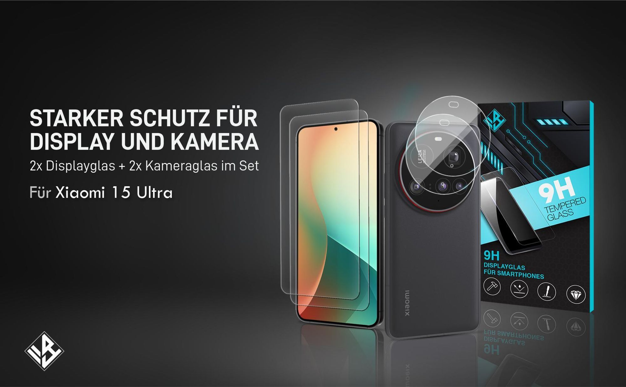 2er Set Kamera & Displayschutzglas für Xiaomi 15 Ultra in 9H Härte
