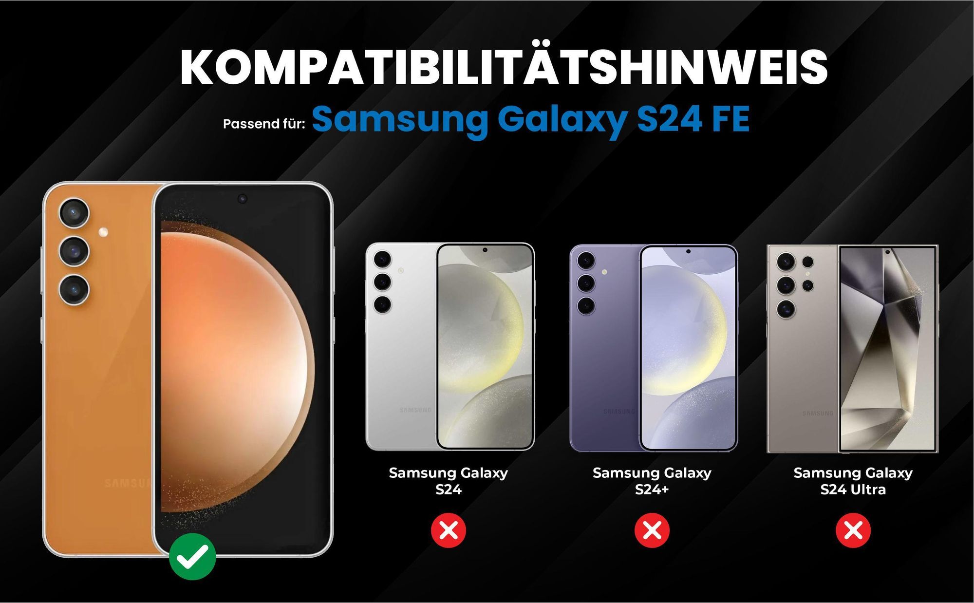 Kompatibilitätshinweise Hülle für Samsung Galaxy S24 FE