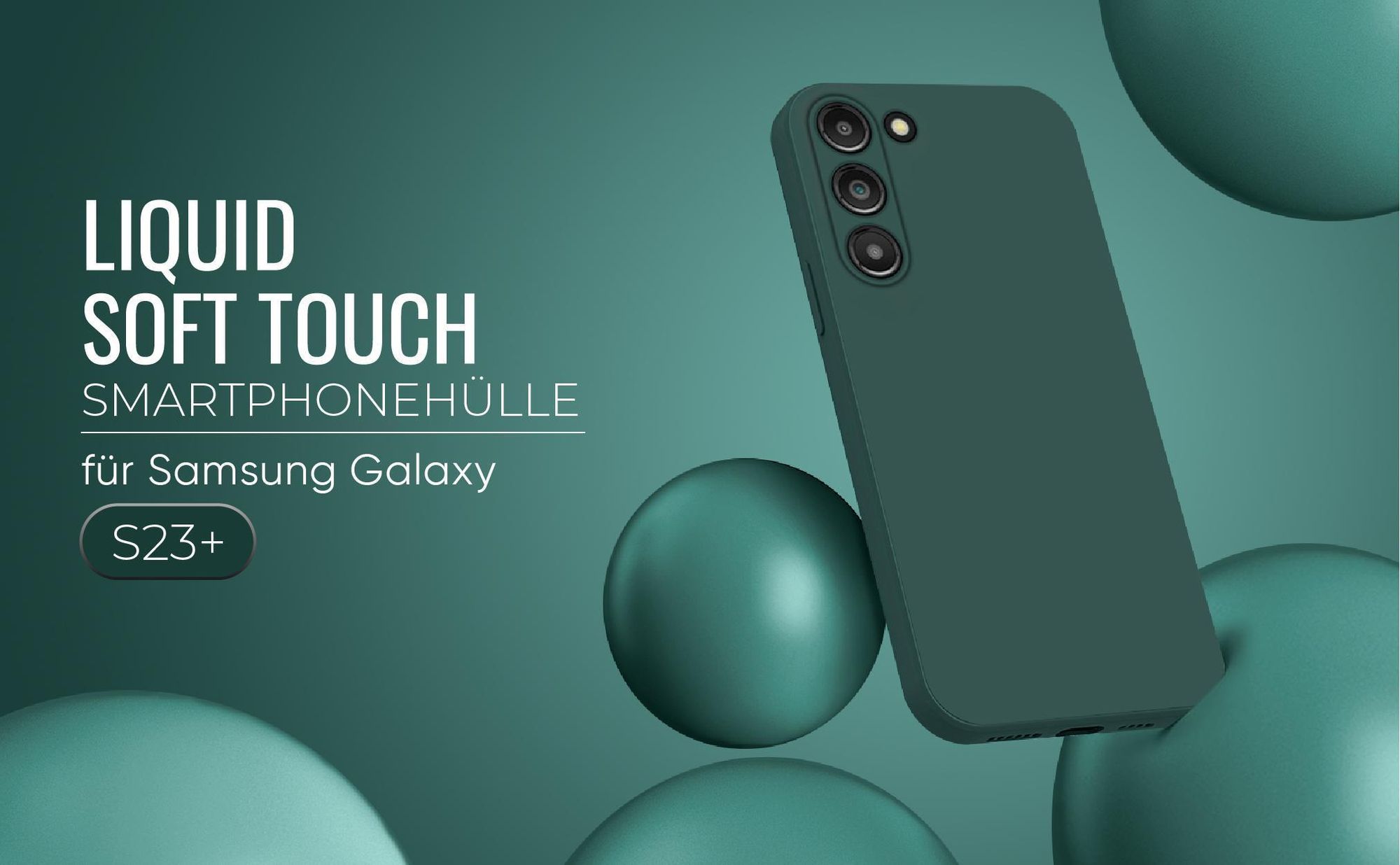 Liquid Soft Touch Smartphone Hülle in Grün für Samsung Galaxy S23+