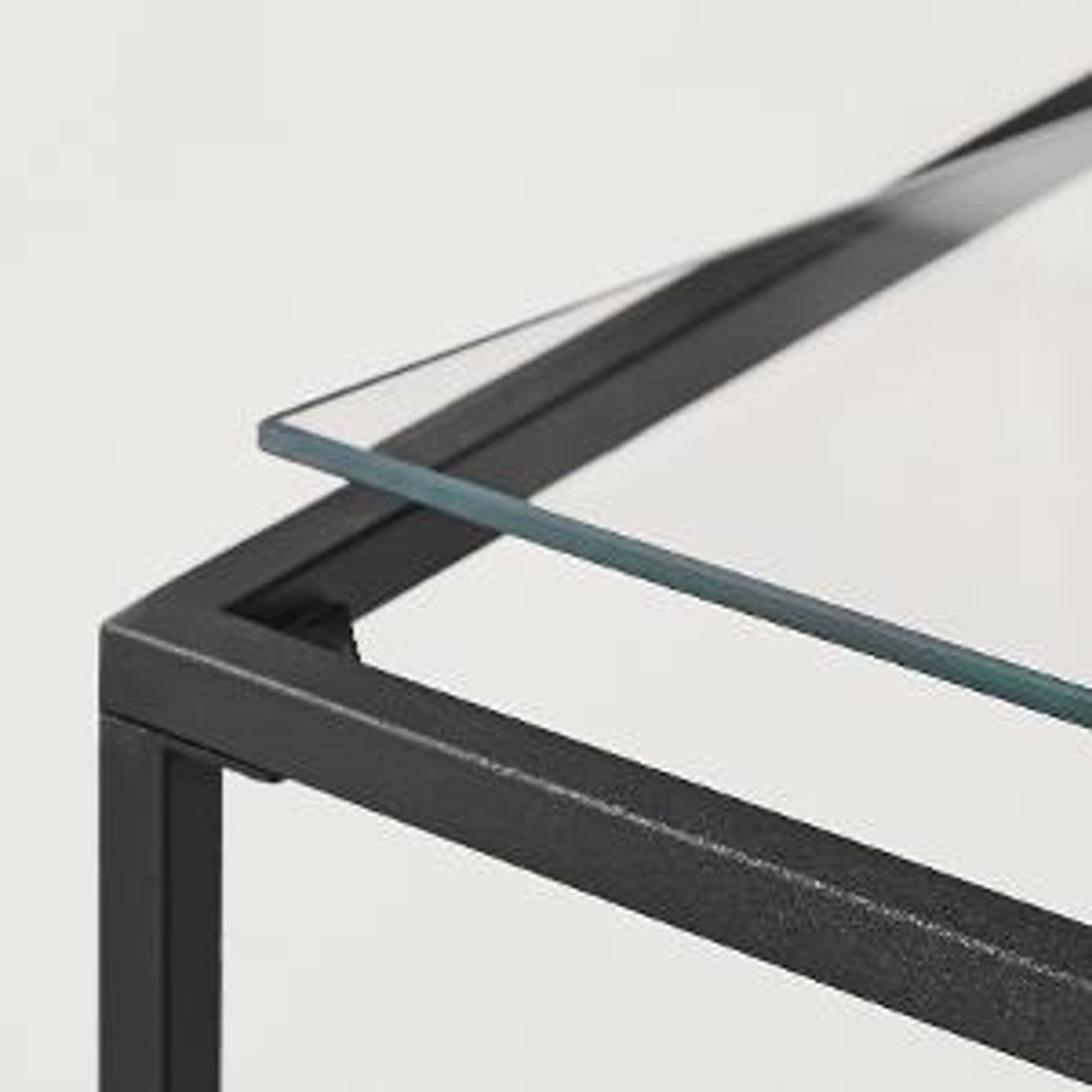 VASAGLE Konsolentisch, Flurtisch, 3 Ebenen, Beistelltisch, Ablagen aus Hartglas, 100 x 30 x 73 cm, Metallgestell, modern, Flur, Wohnzimmer, schwarz