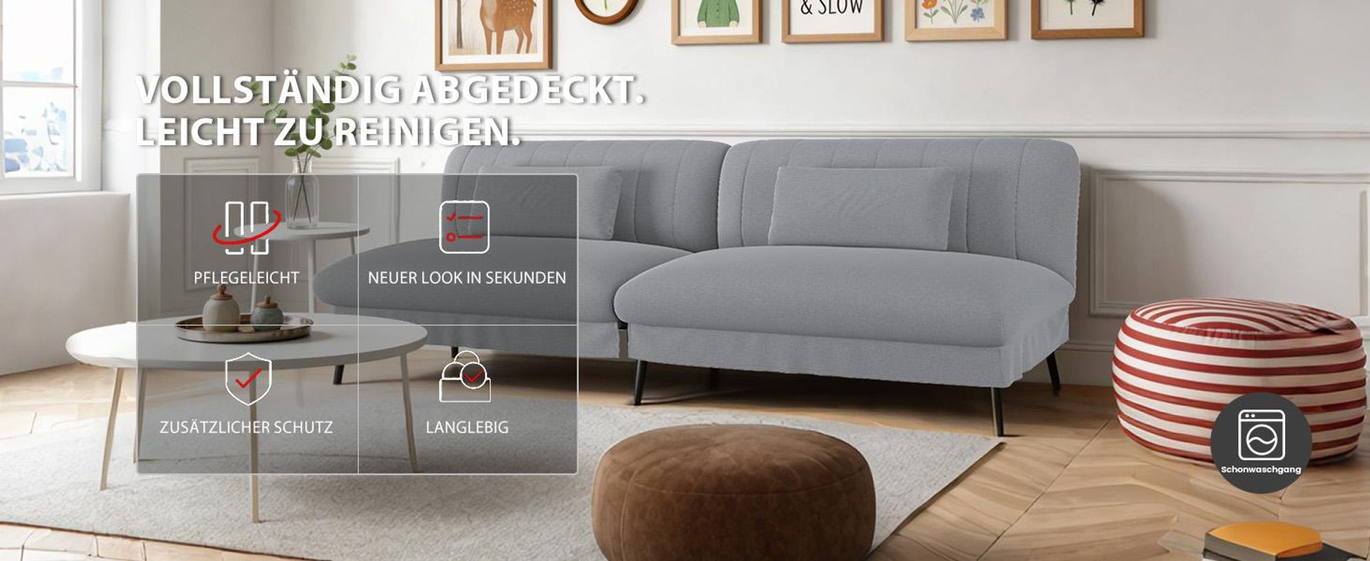 COMHOMA Klappbares Schlafsofa mit Schlaffunktion - 2-in-1 Couch, Multifunktionales Schlafsofa mit Großer Liegefläche, Platzsparendes Bettsofa Grau