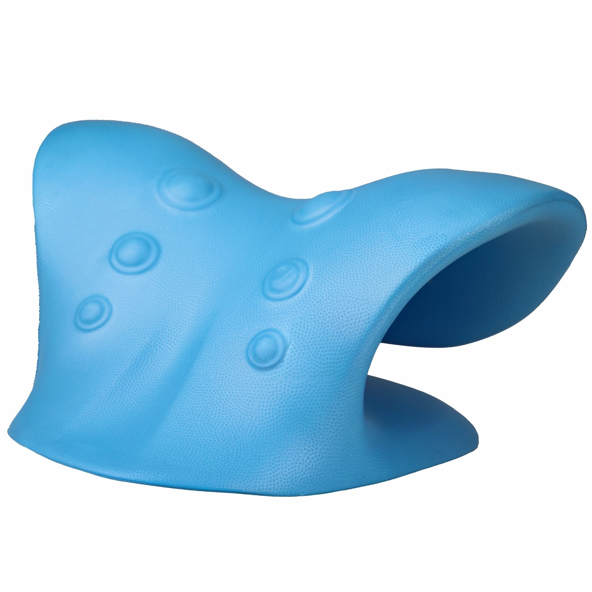 Nákrčník a masážní polštářek pro relaxaci, ergonomická pomůcka při bolestech krku, korekce krční páteře pomocí masážních bodů, EVI SPORT Blue