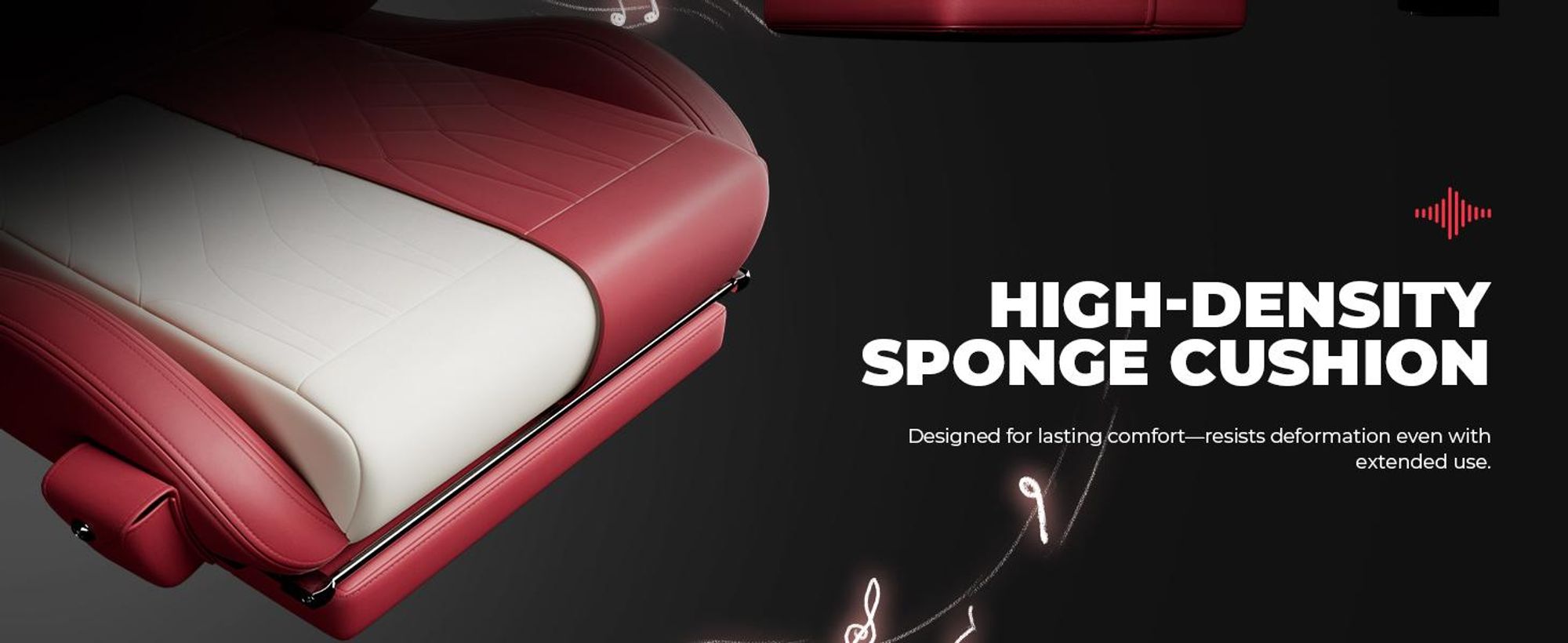GTPLAYER Sedia da gioco ACE PRO, sedia da ufficio ergonomica con braccioli inclinabili e poggiapiedi, altoparlante Hi-Fi, atmosfera sonora impressionante, rosso