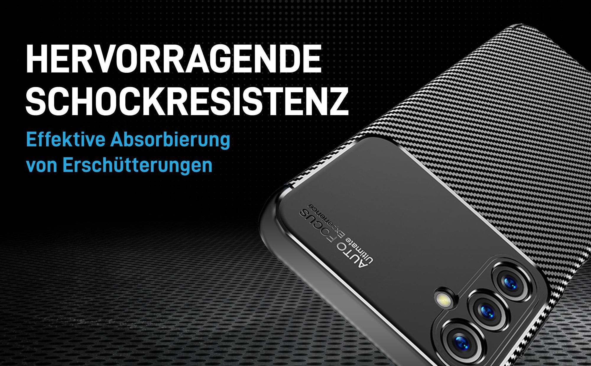 Schwarze Hülle für Samsung Galaxy A25 5G mit Aufprallschutz