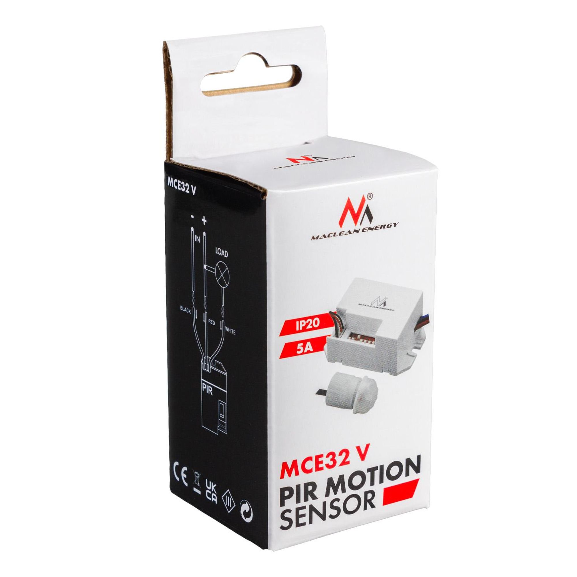 Maclean PIR-Bewegungsmelder, mit externem Sensor, 12-24V DC, 360°, MCE32 V