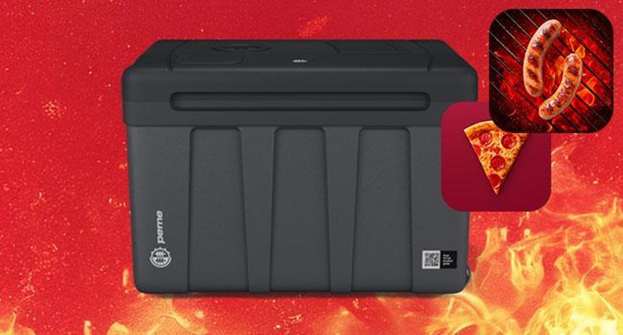 Peme Elektrická chladiaca box Essential 50L - Auto Camping Chladnička Trolley tichá funkcia ohrevu Minichladnička Osobné auto Nákladné auto Cestovanie Outdoor Chladiaca box, Kempovanie