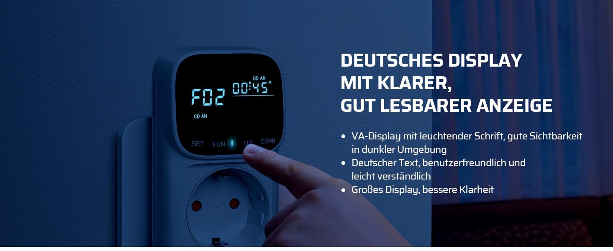 DEWENWILS Thermostat Steckdose, Temperaturregler mit LCD Display, Digitale Thermostat