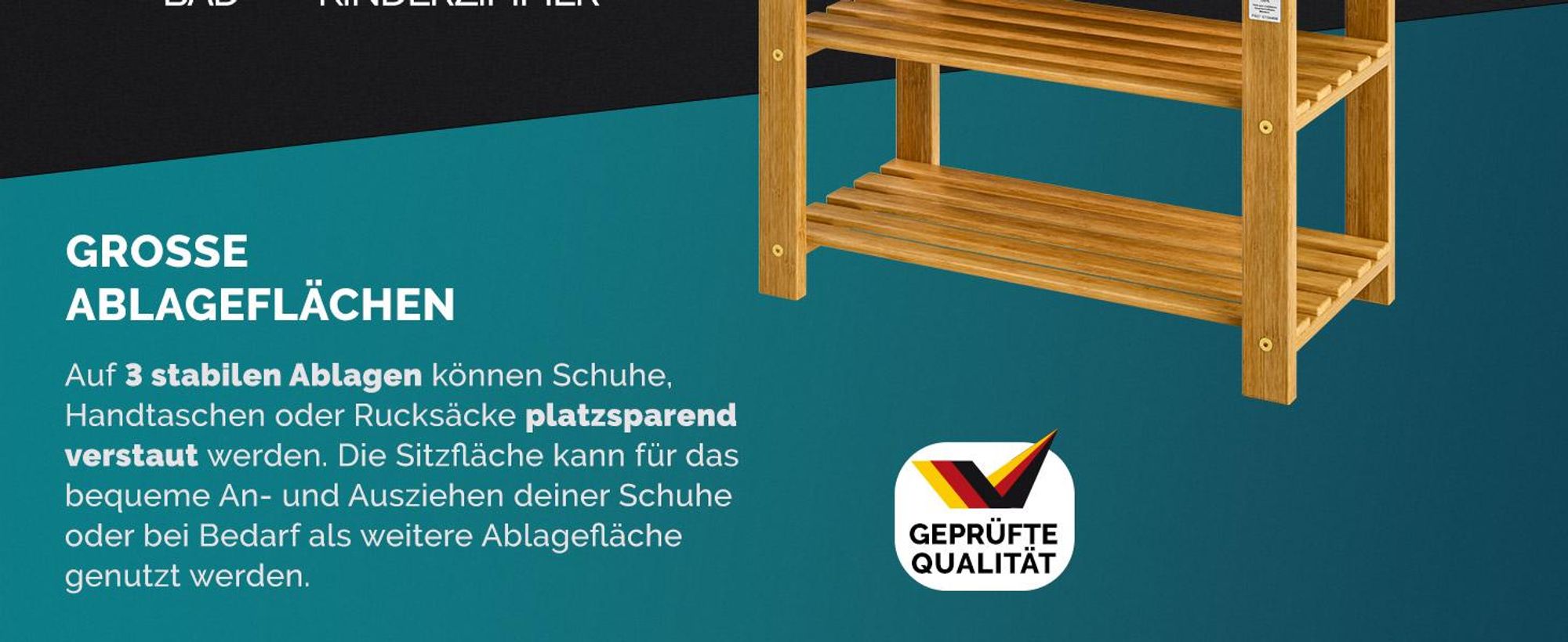 CASARIA® Schuhregal mit Sitzfläche Holz Massiv 160kg Belastbarkeit FSC®-Zertifiziert Akazie 3 Ebenen Flur Bad Schuhbank Sitzbank Schuhschrank Braun