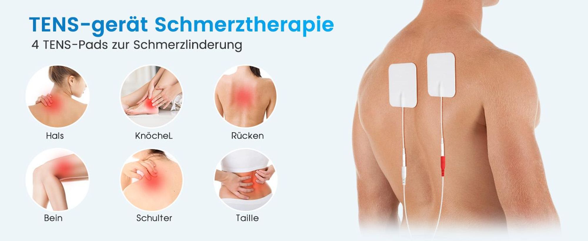 EMS Fußmassagegerät mit TENS – Durchblutungsstimulator für Beine & Füße gegen Müdigkeit, Schmerzen & Neuropathie