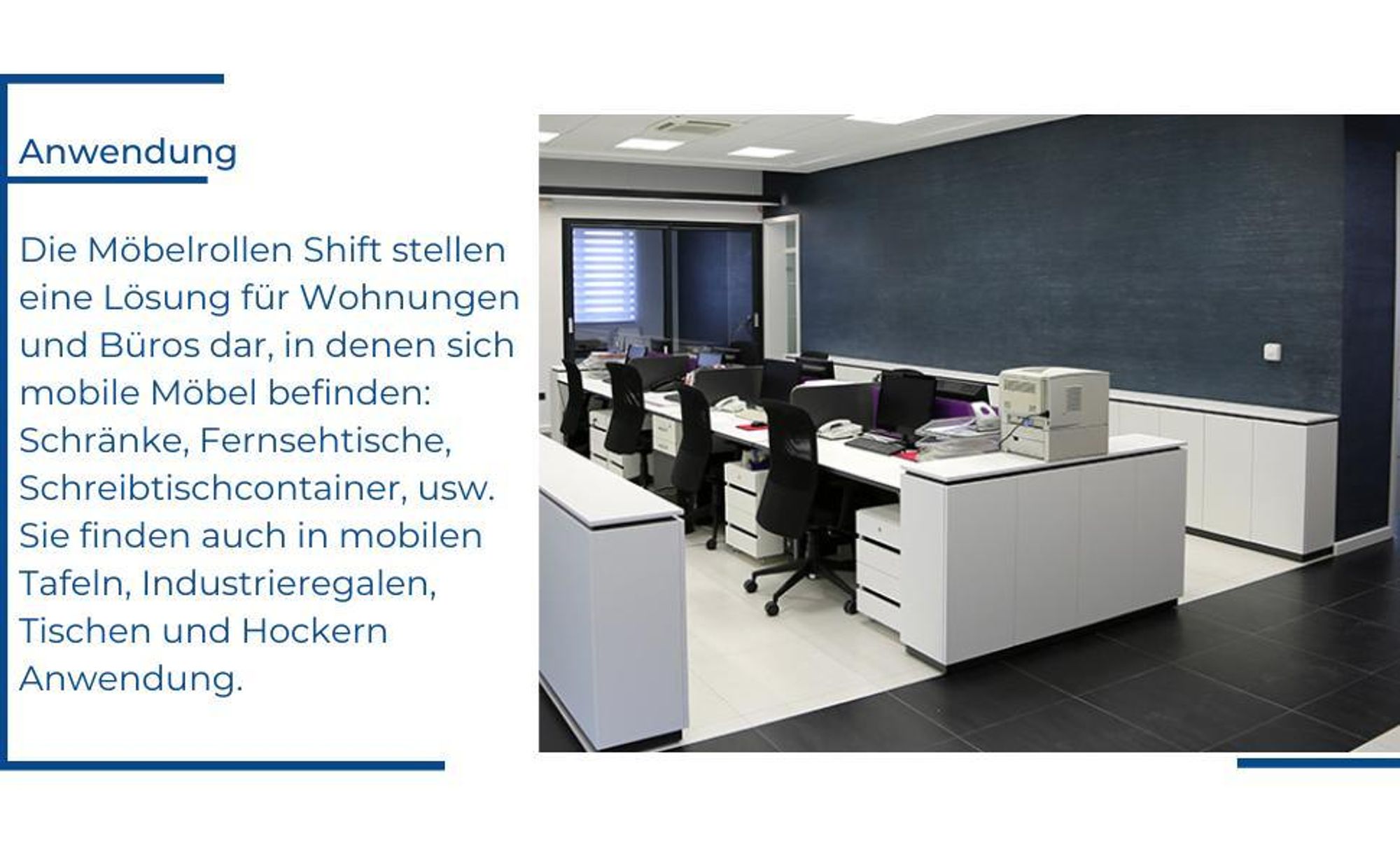 GTV - Möbelrolle B SHIFT ohne Feststeller - Lenkrollen für Möbel - Stahl/PC/PU - Durchmesser 50 mm - Schwenkräder 360 Grad - Gesamtlast pro Rolle: 30 kg - durchsichtig