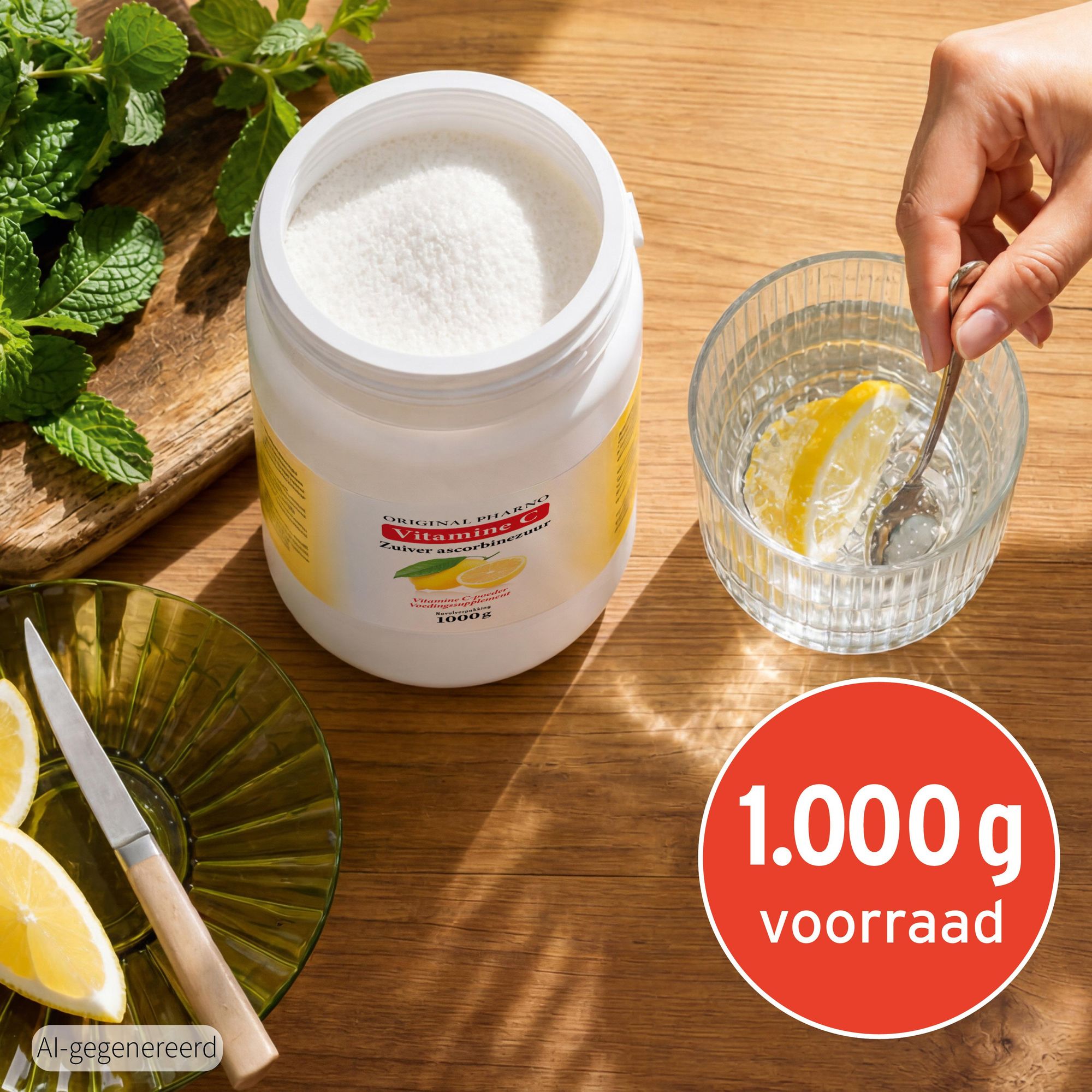 Original Pharno Vitamine C-poeder 1 kg – puur ascorbinezuur