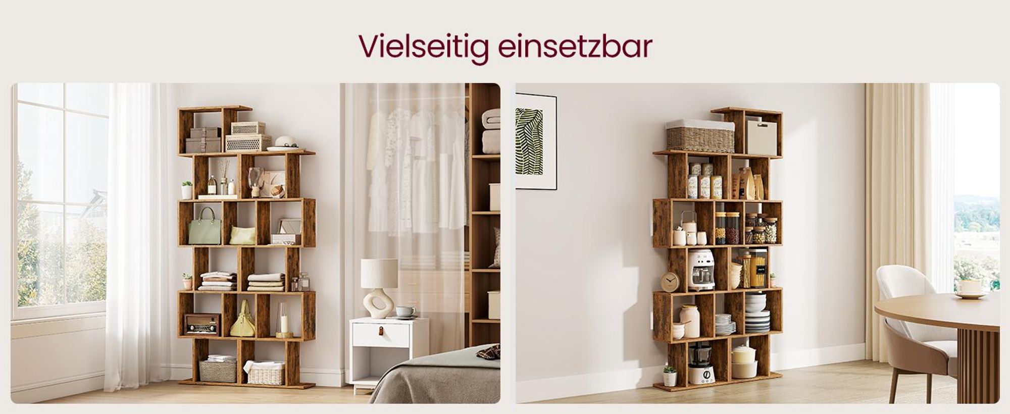 6 stöckiges Bücherregal, 24 x 40 x 191 cm, Standregal, Büroregal, freistehend